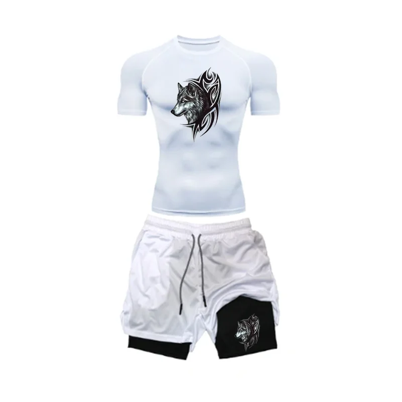 Men's Compression Set short Sleeve Gym Top+Workout Shorts Quick Drying Breathble Athletics Rash Guard Set
Men's Compression Set short Sleeve Gym Top+Workout Shorts Quick Drying Breathble Athletics Rash Guard Set