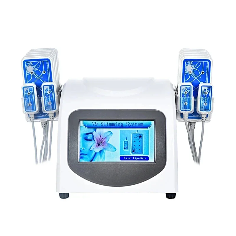 160MW 635nm 650nm Hot Lipo Laser LLLT Lipolysis Machine 14 Pads Fat Burning Weight Loss Body Slimming Beauty Device
160MW 635nm 650nm Hot Lipo Laser LLLT Lipolysis Machine 14 Pads Fat Burning Weight Loss Body Slimming Beauty Device