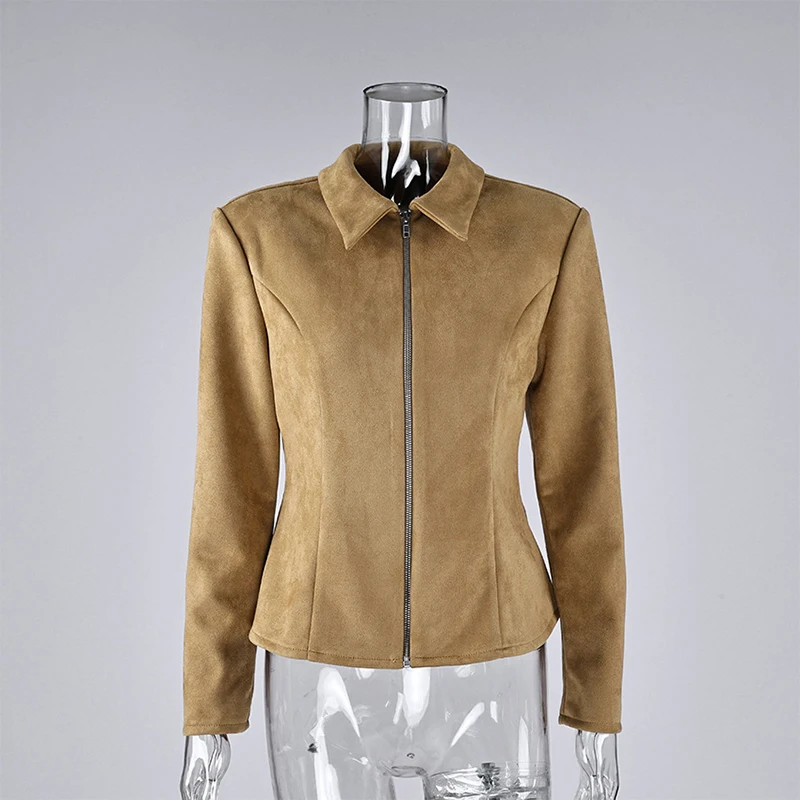 Women's Street Lapel Office Commuting Jackets Coat Vintage High Waist Slim Cardigan Spring Autumn Suede Short Jacket
Women's Street Lapel Office Commuting Jackets Coat Vintage High Waist Slim Cardigan Spring Autumn Suede Short Jacket