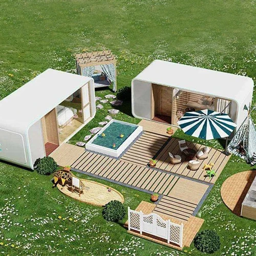 Modular Prefabricated Container House Portable Sunshine Villa Cabin Pod House Capsule 20ft 40ft Made Sandwich Panel