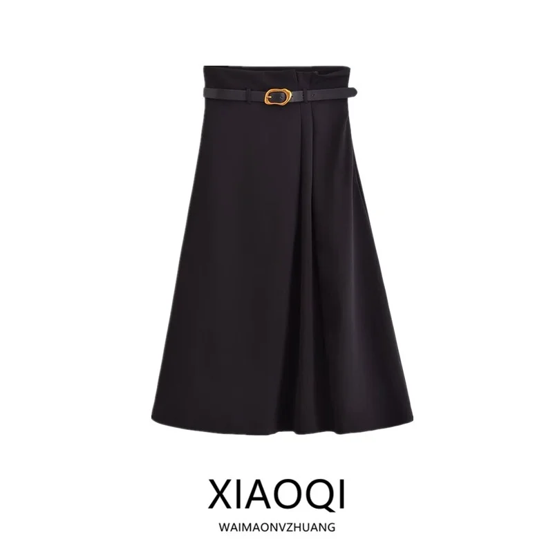 2024 Autumn Winter New High Waist Long Midi Skirt Women's Faion Accory Belted Versatile f-length Skirts
2024 Autumn Winter New High Waist Long Midi Skirt Women's Faion Accory Belted Versatile f-length Skirts