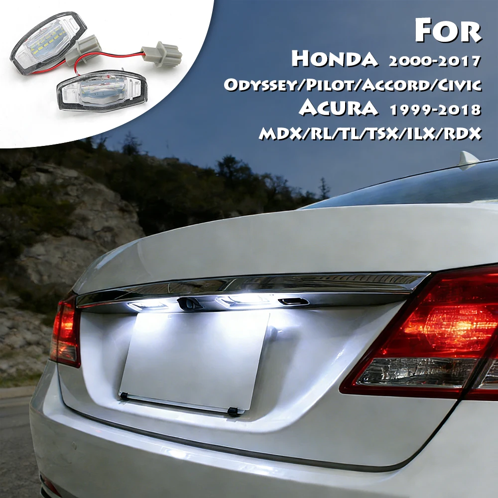 2pcs Car LED License Plate Light Lamp For Honda Accord Sedan Odyssey Pilot Civic 2000-2017/Acura MDX TSX TL ILX RDX RL 1999-2018
2pcs Car LED License Plate Light Lamp For Honda Accord Sedan Odyssey Pilot Civic 2000-2017/Acura MDX TSX TL ILX RDX RL 1999-2018