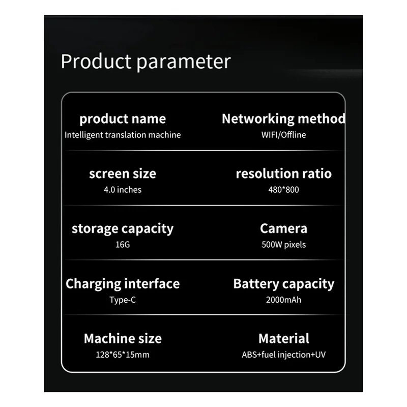A37T-D21 Smart AI Voice Photo Translator Device Online Offline Real Time 142 Languages Translation Equipment Machine
A37T-D21 Smart AI Voice Photo Translator Device Online Offline Real Time 142 Languages Translation Equipment Machine