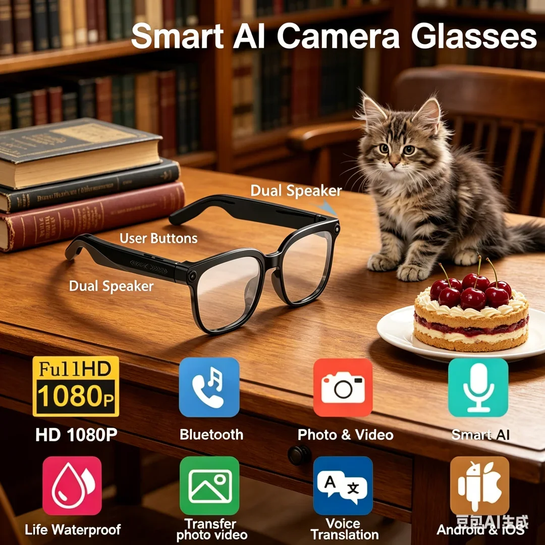 Marvelous AI Smart Glasses 8K HD Photochromic Multifunction Bluetooth Calling Voice Assistant Music Player Translate Camera
Marvelous AI Smart Glasses 8K HD Photochromic Multifunction Bluetooth Calling Voice Assistant Music Player Translate Camera