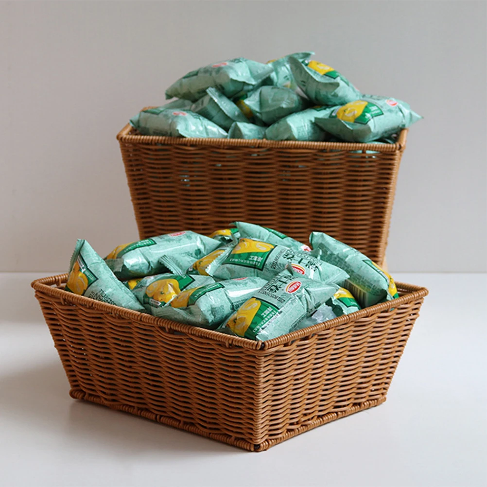 1pc Woven Storage Basket for Fruit Vegetables Plastic Rectangular Cord Easy Clean Smooth Safe Home Restaurant Use
1pc Woven Storage Basket for Fruit Vegetables Plastic Rectangular Cord Easy Clean Smooth Safe Home Restaurant Use