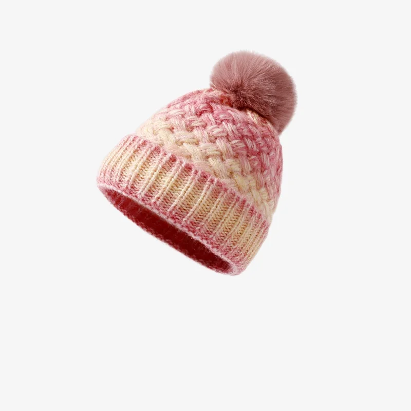 Purple Beanie Women Fall/Winter Holiday Gift Knitted Hat High-Value Oblique Color Pompoms Ear-Protecting Hat High-End Cool Hat 
Purple Beanie Women Fall/Winter Holiday Gift Knitted Hat High-Value Oblique Color Pompoms Ear-Protecting Hat High-End Cool Hat