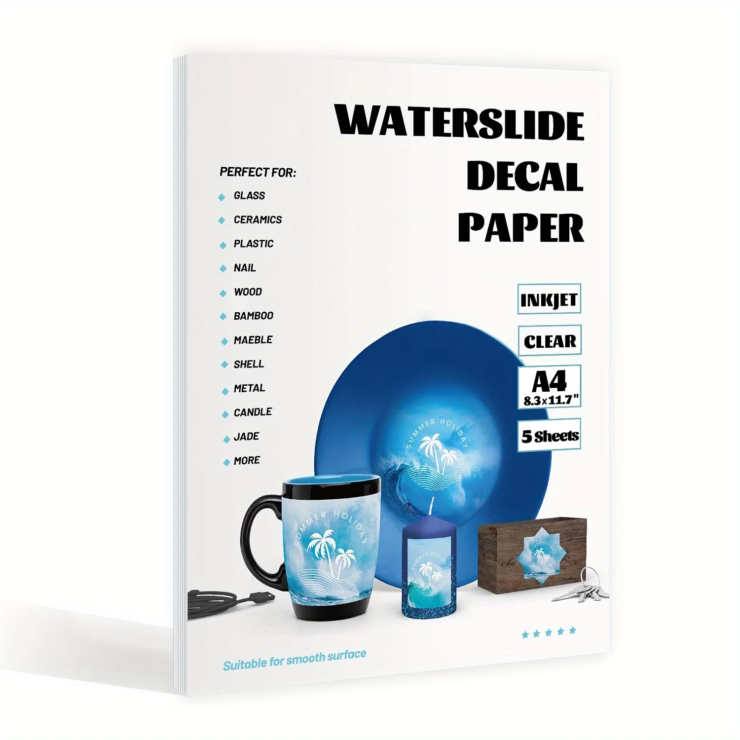 5/10/20 Pcs A4 Clear WaterSlide Decal Transfer for Inkjet Printer Paper Water Slide Decal Paper High Resolution DIY Design Cup
5/10/20 Pcs A4 Clear WaterSlide Decal Transfer for Inkjet Printer Paper Water Slide Decal Paper High Resolution DIY Design Cup