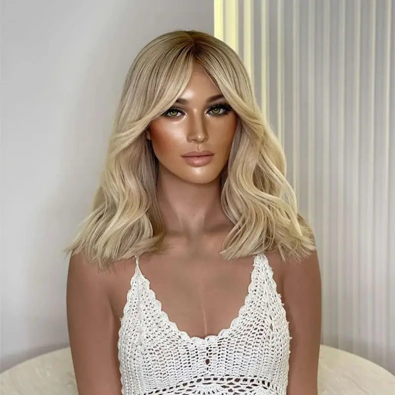 Blonde Wig Synthetic Mixed Synthetic Fibre Glueless WEar and Go Short WAvy Bob Lace Front Wigs Golden Honey Blond Wig cheap Sale
Blonde Wig Synthetic Mixed Synthetic Fibre Glueless WEar and Go Short WAvy Bob Lace Front Wigs Golden Honey Blond Wig cheap Sale