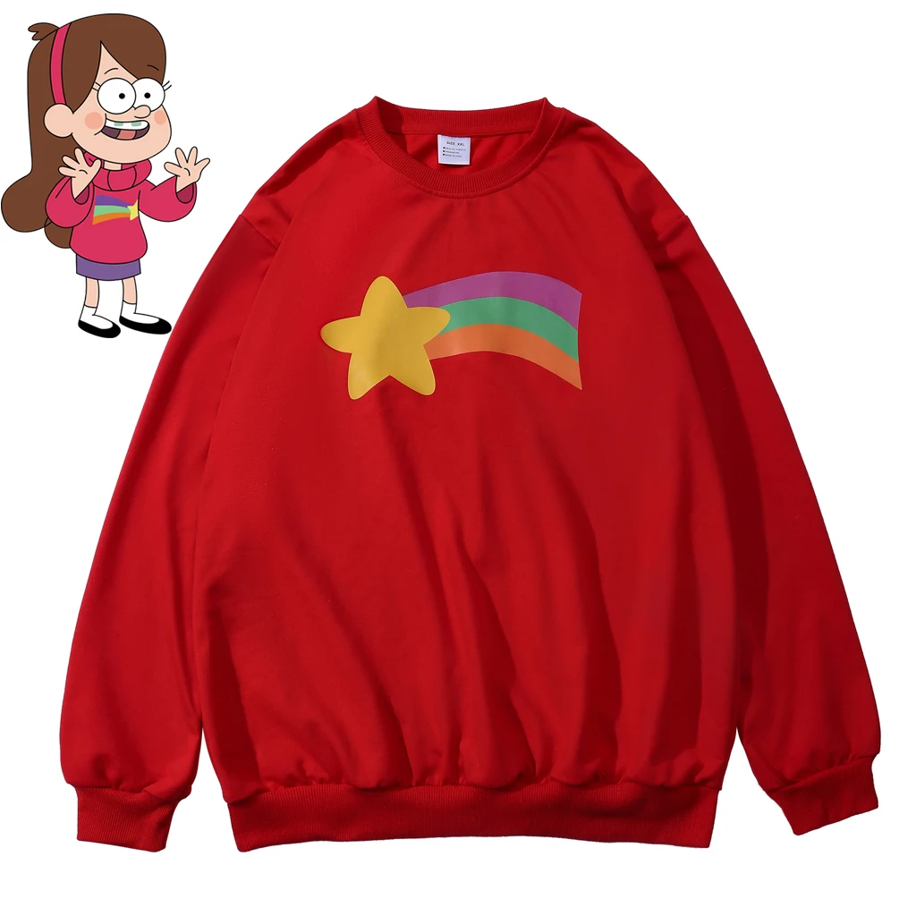 Mabel Pines Cosplay Anime Costume Unisex Novelty 3D Print Rainbow Star Sweatshirt Red Baseball Top Halloween Party Sportswear
Mabel Pines Cosplay Anime Costume Unisex Novelty 3D Print Rainbow Star Sweatshirt Red Baseball Top Halloween Party Sportswear