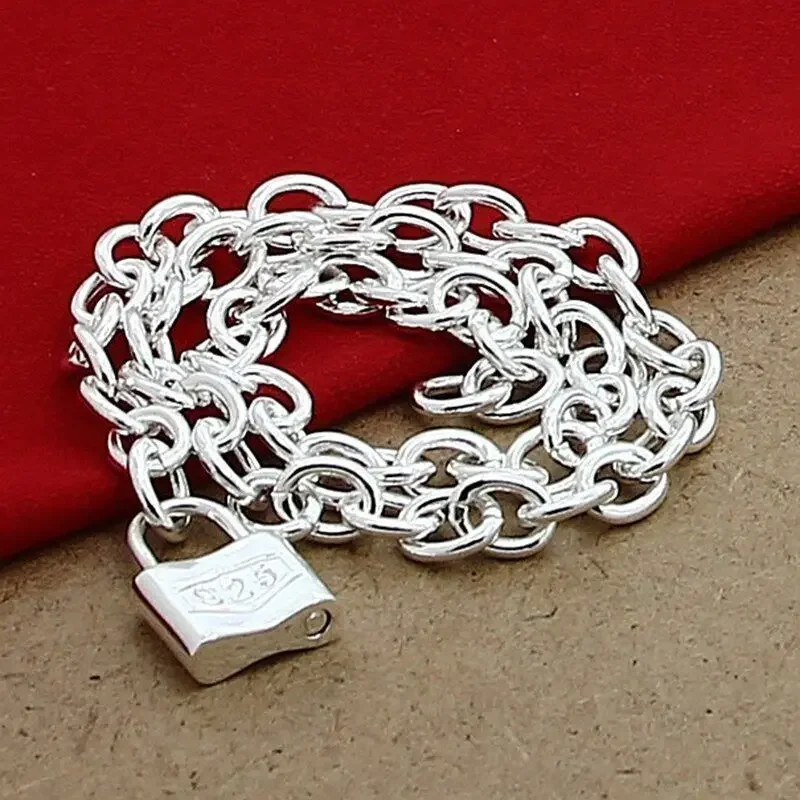 CHUANGCHENG Modern Sophistication 925 Sterling Silver Square Lock Pendant Necklaces Chain Jewelry
CHUANGCHENG Modern Sophistication 925 Sterling Silver Square Lock Pendant Necklaces Chain Jewelry