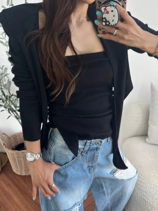 Асимметричный дизайн Long Sve V-Ne, сексуальная утягивающая женская майка с узлом и разрезом, модный повседневный комплект из двух предметов
Асимметричный дизайн Long Sve V-Ne, сексуальная утягивающая женская майка с узлом и разрезом, модный повседневный комплект из двух предметов