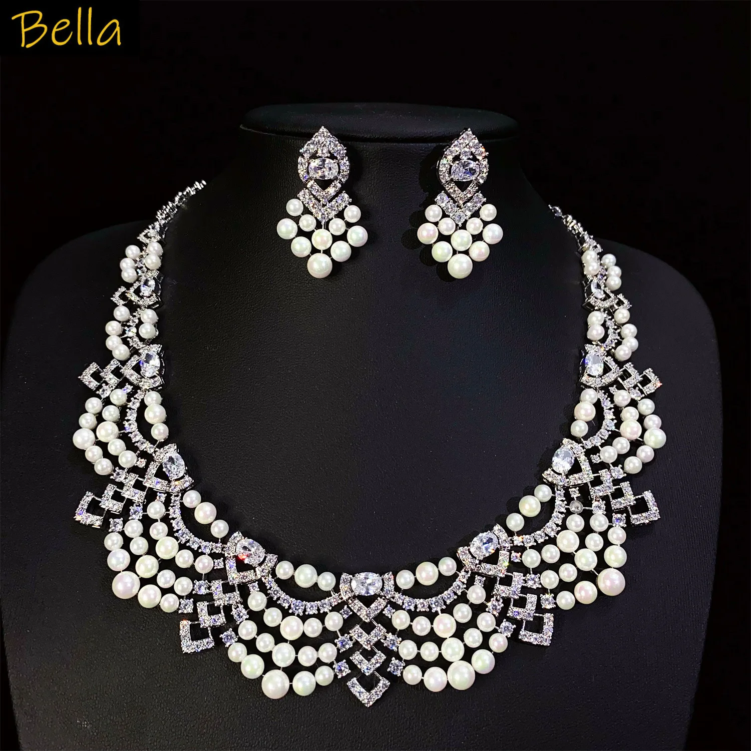 classy jewelry sets wedding bride dinner party elegant jewelry necklace earrings zirconia pearls silver gold color women gift
classy jewelry sets wedding bride dinner party elegant jewelry necklace earrings zirconia pearls silver gold color women gift