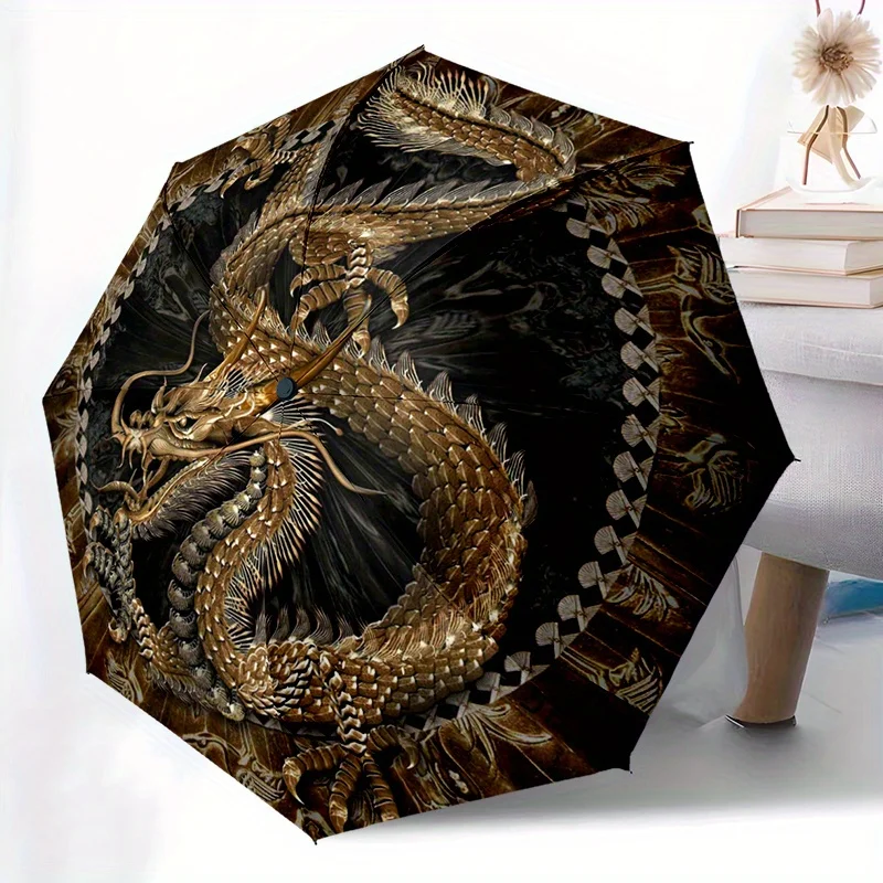 1 шт. Автоматический складной зонт Golden Dragon с 8 рулонами - компактный и портативный для улицы, повседневного использования, идеальный подарок для F
1 шт. Автоматический складной зонт Golden Dragon с 8 рулонами - компактный и портативный для улицы, повседневного использования, идеальный подарок для F