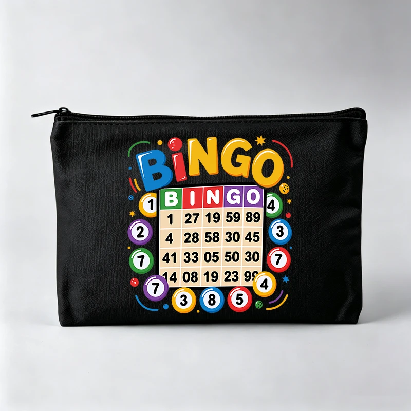 Women's Bingo Game Board Graphic Makeup Bag, Zipper Cosmetic Storage Pouch for Daily Use
Women's Bingo Game Board Graphic Makeup Bag, Zipper Cosmetic Storage Pouch for Daily Use
