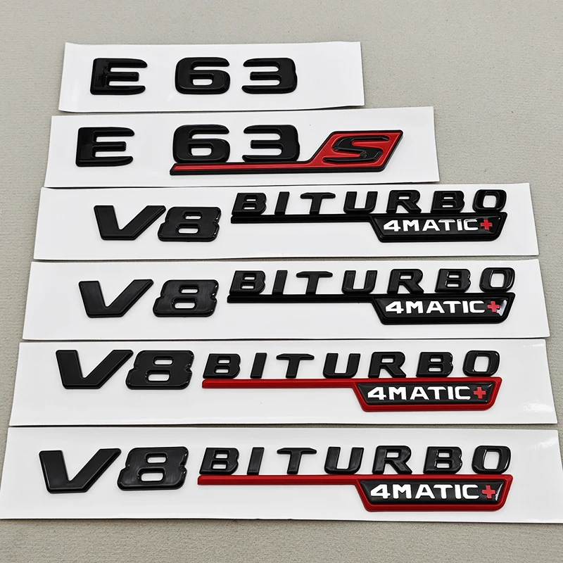 3D ABS Black Car Letters Logo E63S E63 V8BITURBO 4MATIC Fender Side Badge Rear Trunk Emblem for E63 W212 W213 W214 Accessories
3D ABS Black Car Letters Logo E63S E63 V8BITURBO 4MATIC Fender Side Badge Rear Trunk Emblem for E63 W212 W213 W214 Accessories