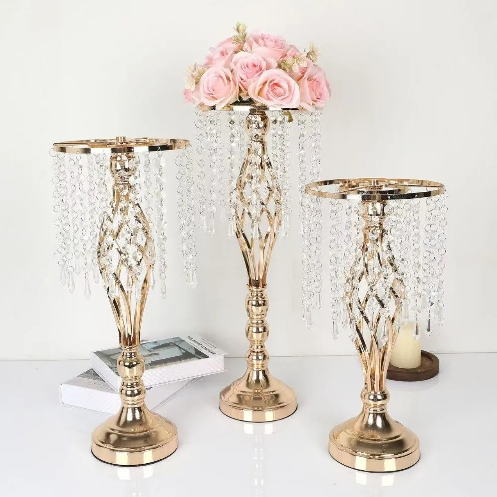 Fashion Crystal Candle Holder Golden Flower Vase Dinner Candlesticks Wedding Centerpiece
Fashion Crystal Candle Holder Golden Flower Vase Dinner Candlesticks Wedding Centerpiece