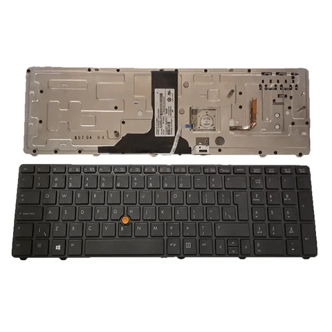 Shen Zhen hot sale new laptop keyboard for  HP Elitebook 8760W 8770W UI Laptop Keyboard 701977-001 grey Frame with Backlit