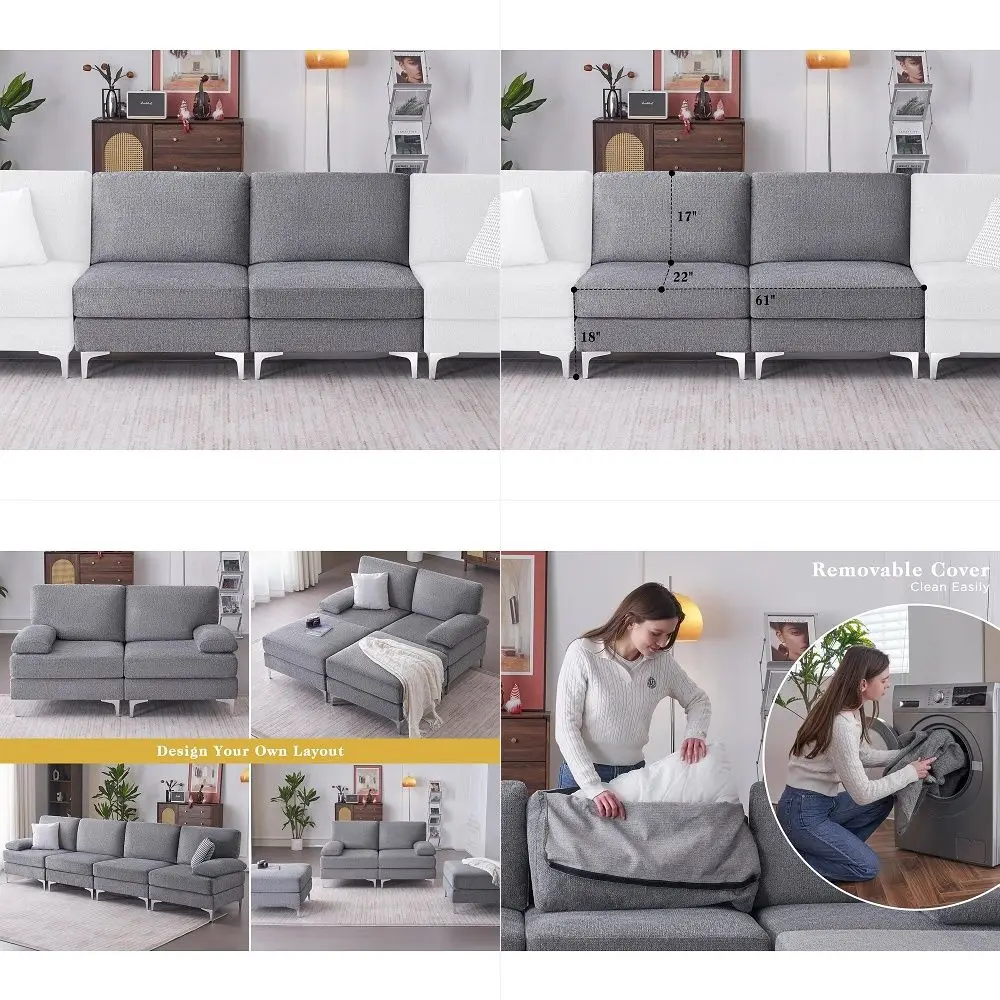 Sofas, Double Middle Seats, Grey
Sofas, Double Middle Seats, Grey