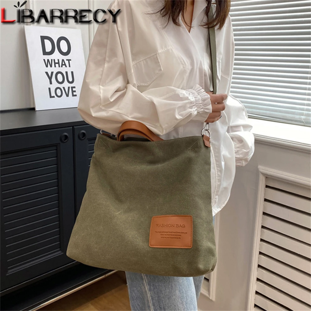 Women's Tote Bag Large Capacity Handbags Student Canvas Casual Simple Messenger Crossbody Shoulder Female School Shopper Bag Sac
Women's Tote Bag Large Capacity Handbags Student Canvas Casual Simple Messenger Crossbody Shoulder Female School Shopper Bag Sac