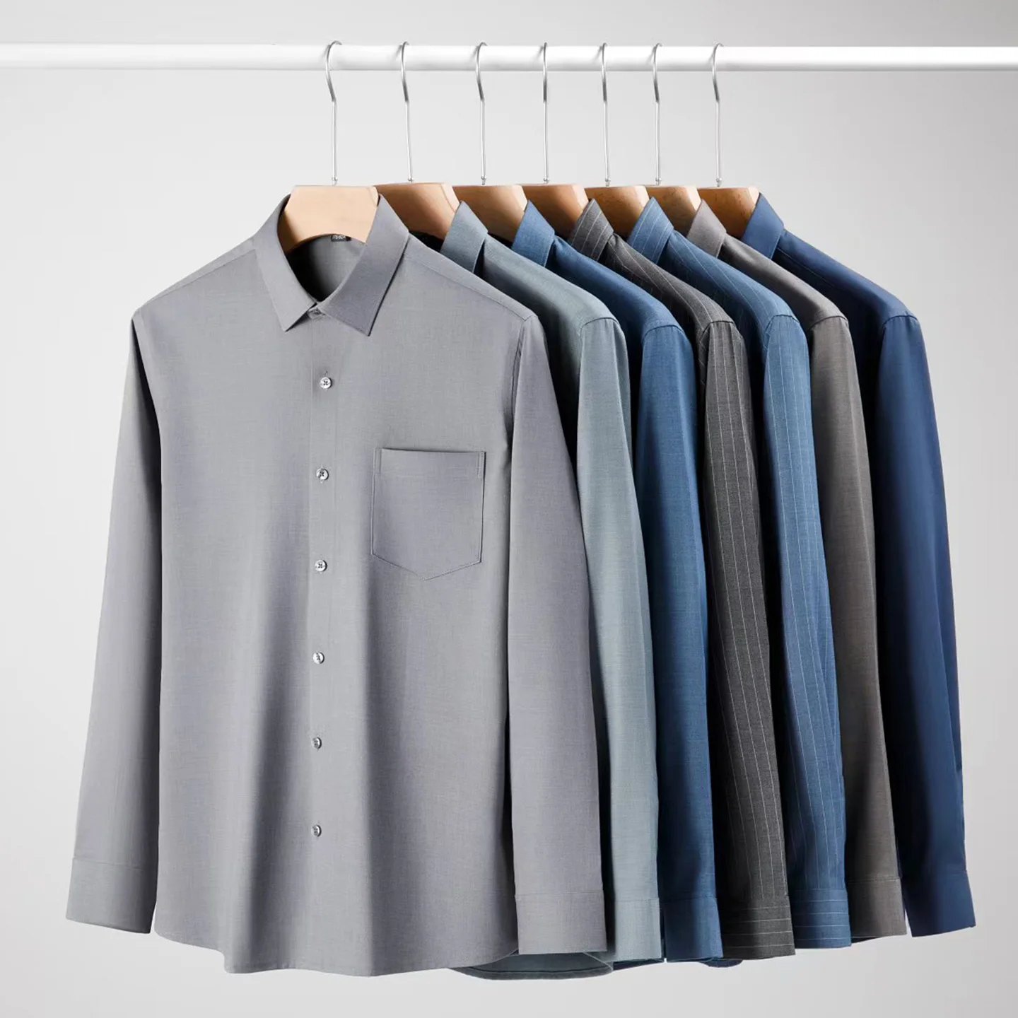 Plus size 8XL wool striped long sleeve shirts for men slim fit formal shirt single pocket office elegant tops designer clothes
Plus size 8XL wool striped long sleeve shirts for men slim fit formal shirt single pocket office elegant tops designer clothes