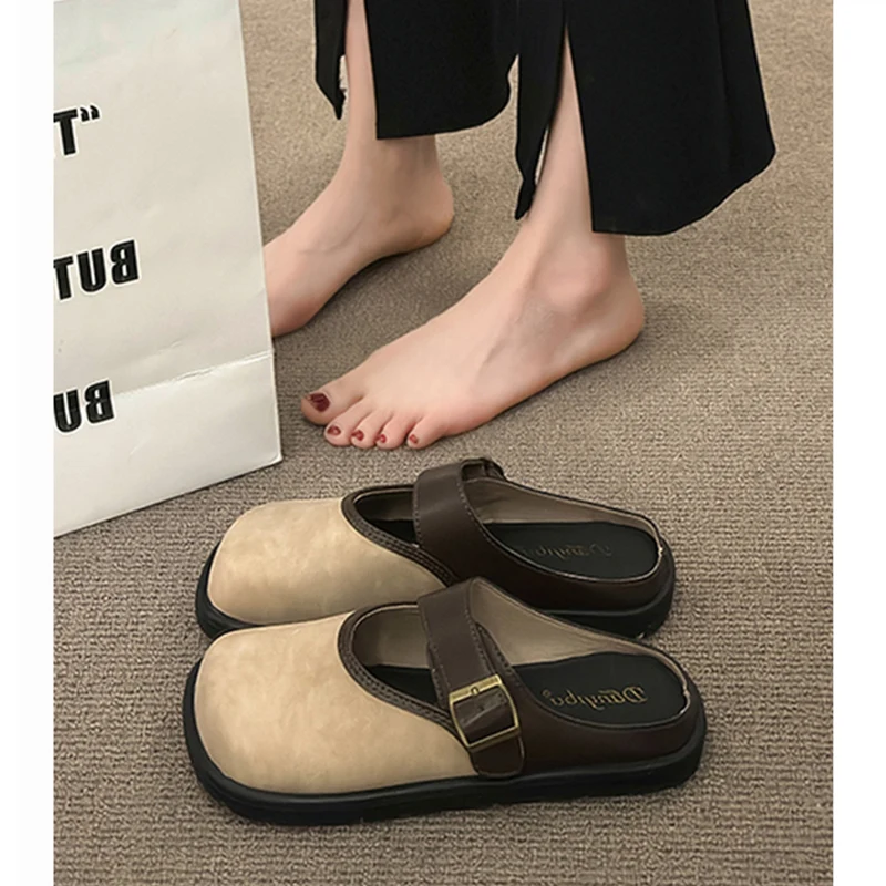 Retro Slip-On Half Slippers Women's New 2026 Summer Outdoor Wear Mule Slippers No Heel Single Shoes
Retro Slip-On Half Slippers Women's New 2026 Summer Outdoor Wear Mule Slippers No Heel Single Shoes