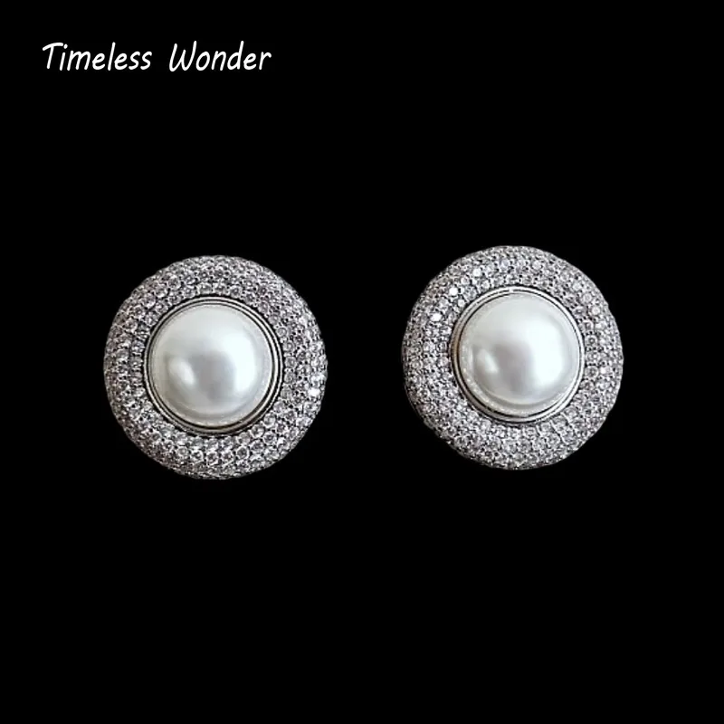 Timeless Wonder Fancy Crystal Zircon Geo Glass Pearl Button Earrings Women Designer Jewelry Punk Sweet Gift Rare Top Classy 3346
Timeless Wonder Fancy Crystal Zircon Geo Glass Pearl Button Earrings Women Designer Jewelry Punk Sweet Gift Rare Top Classy 3346