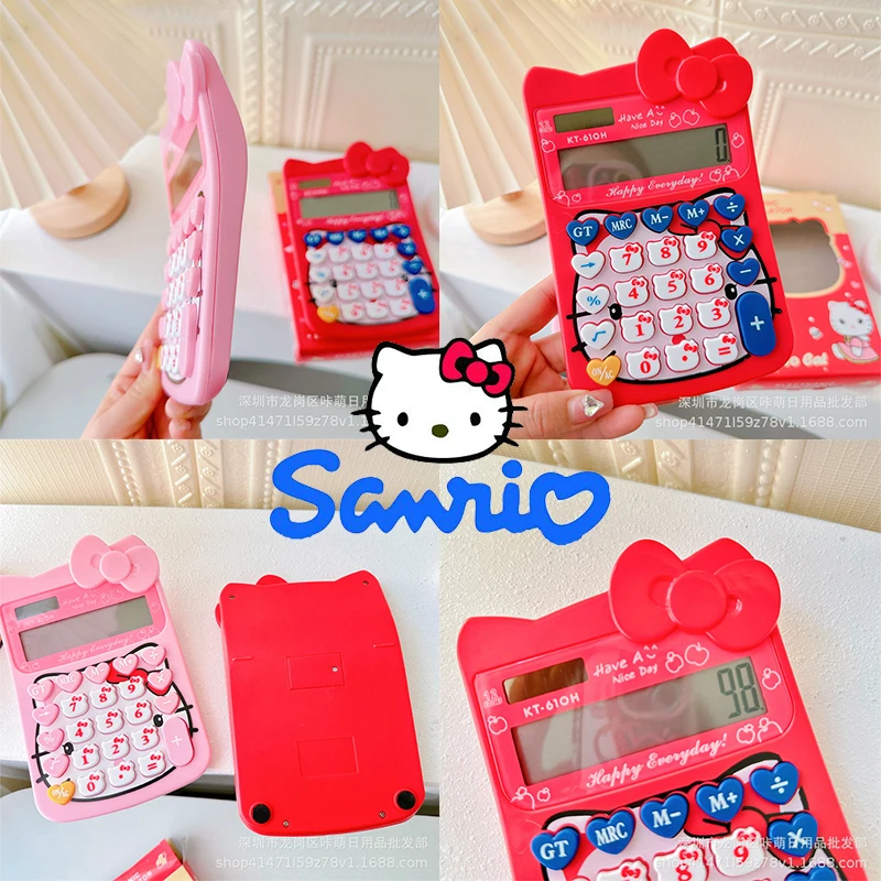 Sanrio Hello Kitty Calculator Anime 12 Person Electronic Handheld Computer Solar Calculation Office Supplies Peripheral Gifts
Sanrio Hello Kitty Calculator Anime 12 Person Electronic Handheld Computer Solar Calculation Office Supplies Peripheral Gifts