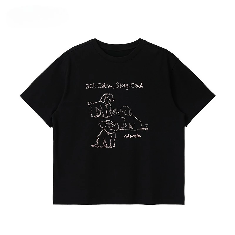 Japanese and Korean Loose T-shirt Printed Cute Dog Short-sleeved Girl Short-sleeved Pure Cotton Thickened Anti-light
Japanese and Korean Loose T-shirt Printed Cute Dog Short-sleeved Girl Short-sleeved Pure Cotton Thickened Anti-light