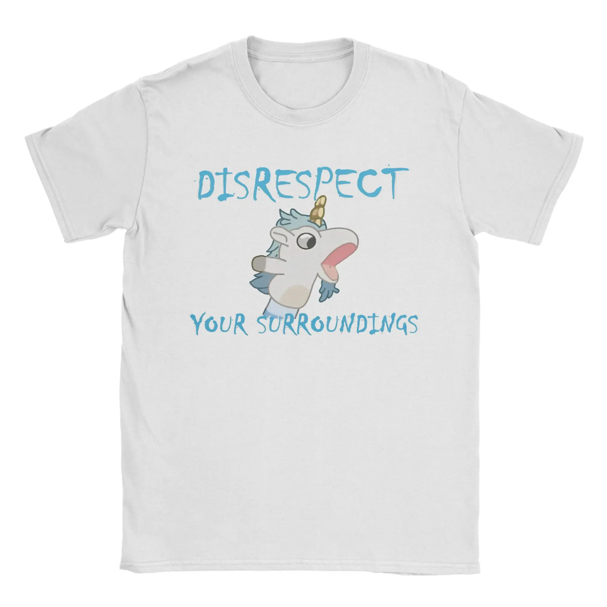 Забавная футболка Blueys Unicorse Disrespect Your Surroundings, футболки в стиле хип-хоп, топы с короткими рукавами, летние хлопковые футболки с круглым вырезом
Забавная футболка Blueys Unicorse Disrespect Your Surroundings, футболки в стиле хип-хоп, топы с короткими рукавами, летние хлопковые футболки с круглым вырезом