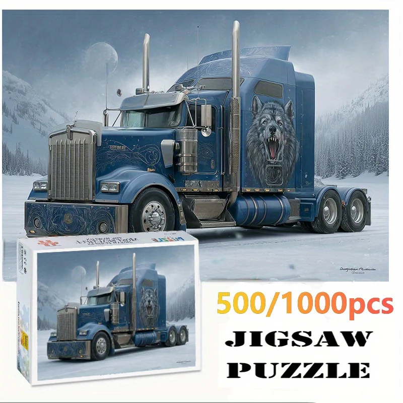 500-1000 Thickened Adult Jigsaw Puzzles - Blue & Silvery Long Haul Truck W(37)A Frameless Decorative Painting, Mixed Colors, H
500-1000 Thickened Adult Jigsaw Puzzles - Blue & Silvery Long Haul Truck W(37)A Frameless Decorative Painting, Mixed Colors, H