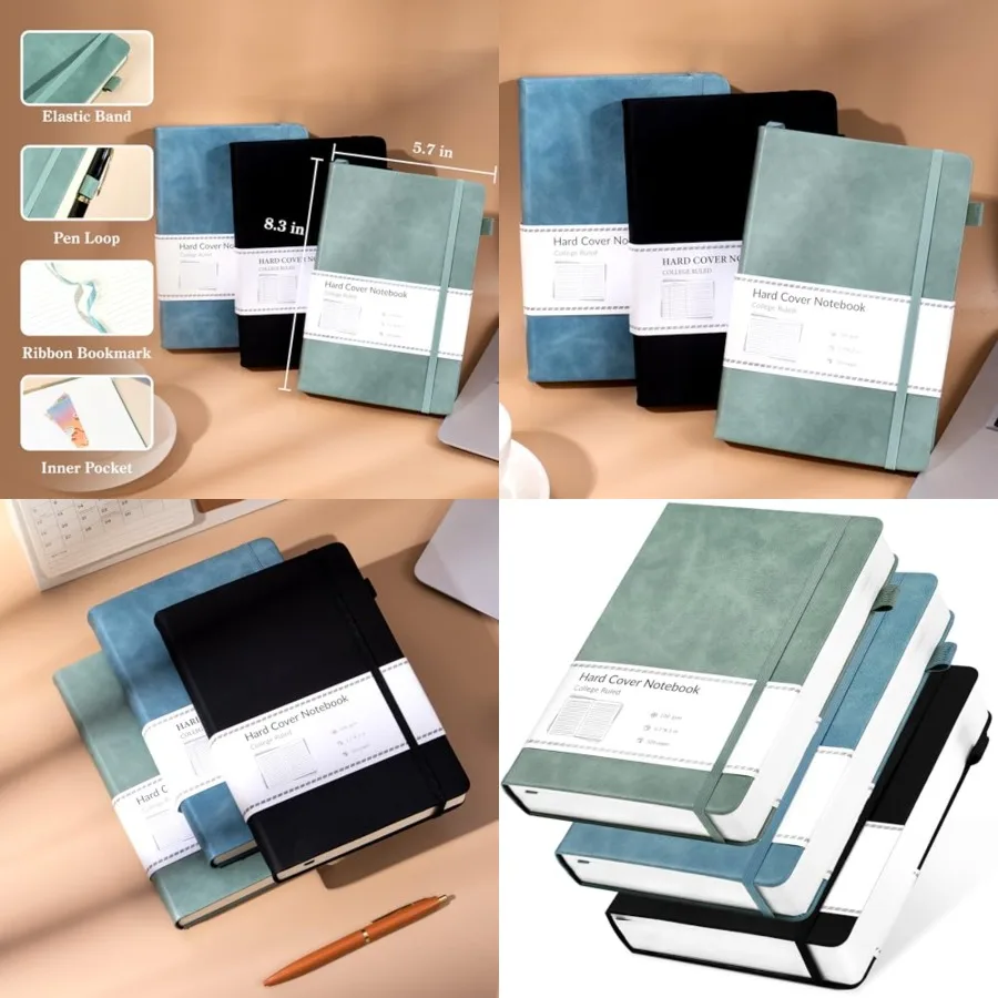 3 Pack Journals Notebooks for Women Men Thick Journaling Notebooks Leather Journals for Writing Hardcover Journal Supplies Diar
3 Pack Journals Notebooks for Women Men Thick Journaling Notebooks Leather Journals for Writing Hardcover Journal Supplies Diar
