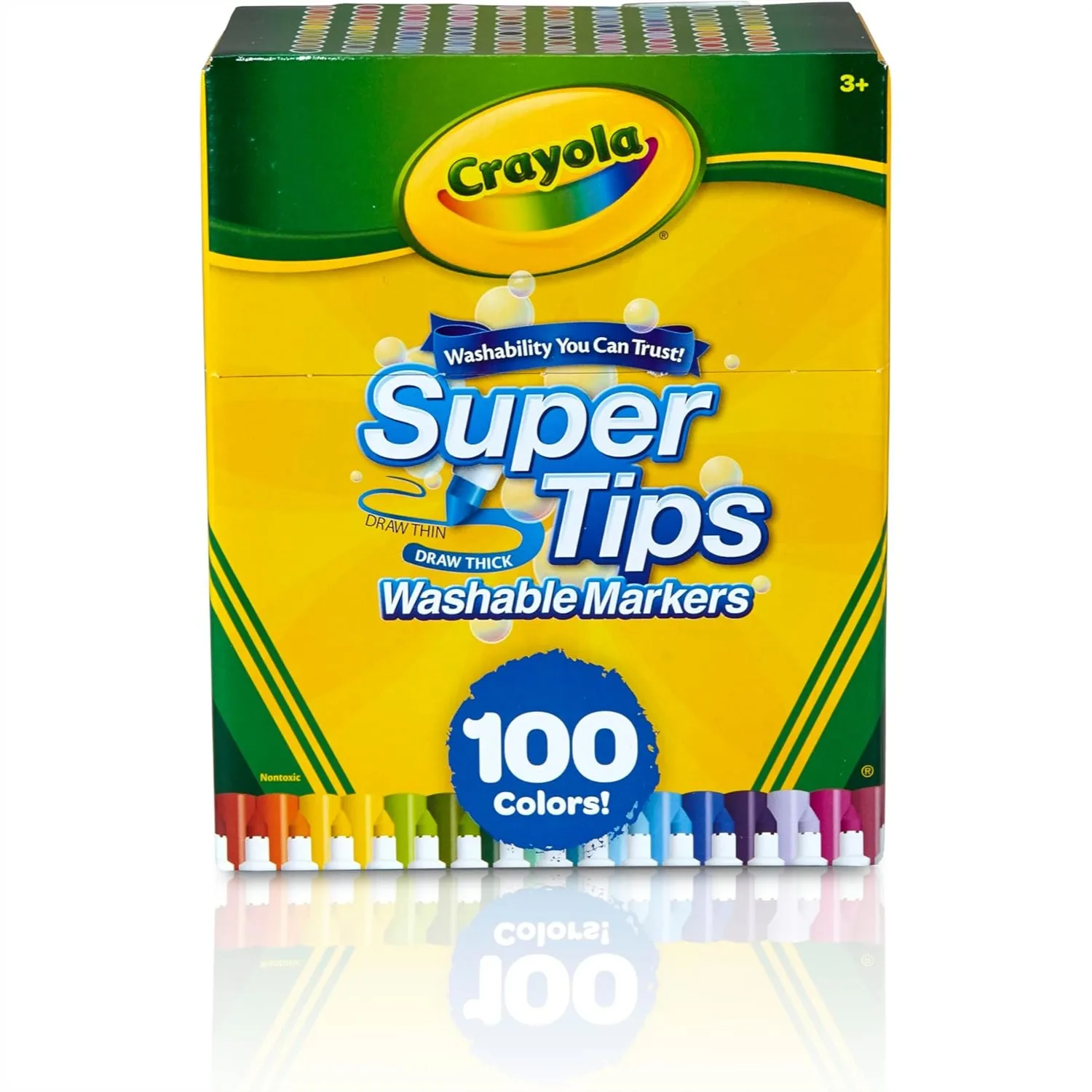Crayola Super Tips Markers 100ct Fine Point Washable Art Supplies for Kids & Adults Back to School
Crayola Super Tips Markers 100ct Fine Point Washable Art Supplies for Kids & Adults Back to School