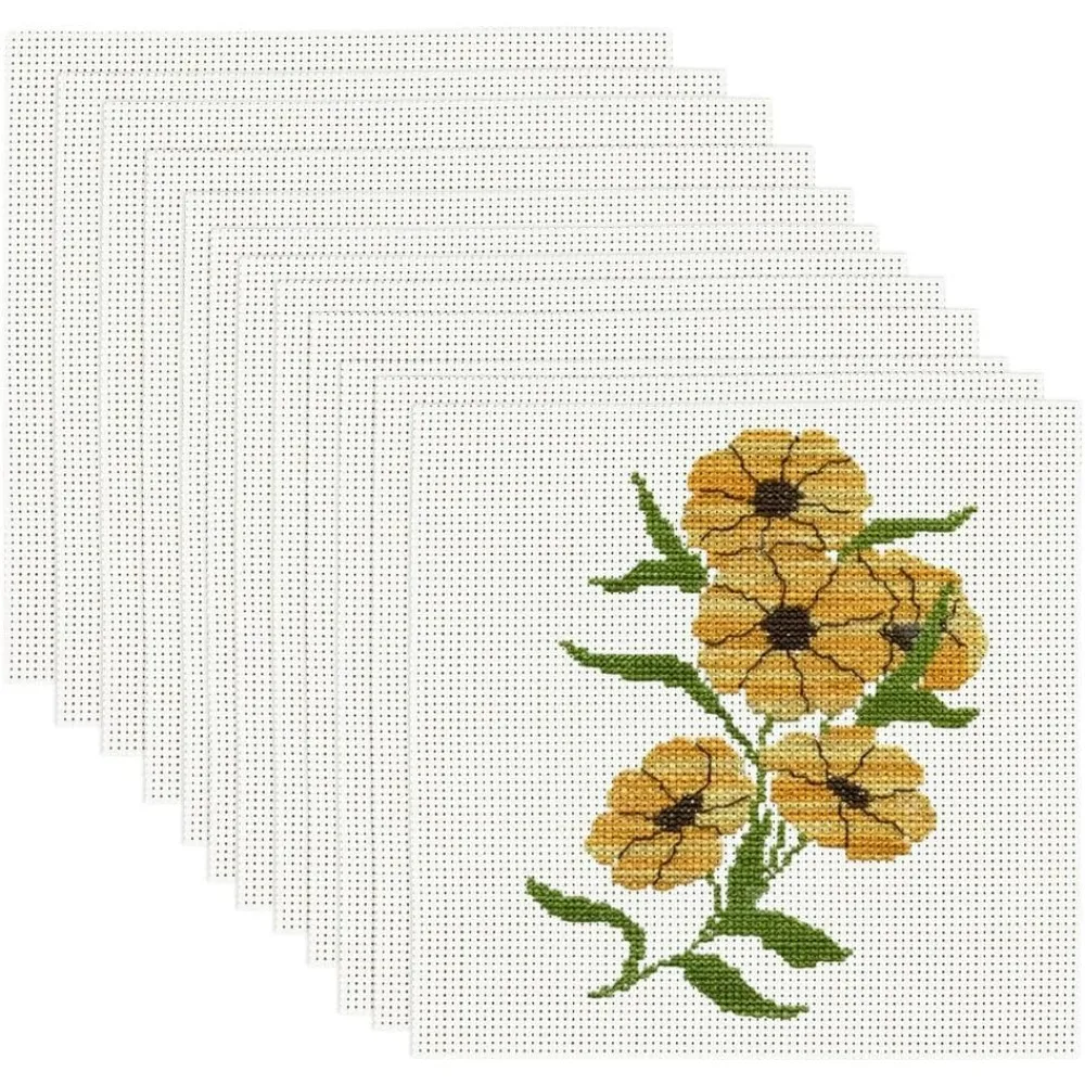 12 Pcs Plastic Cross-Stitch Cloth 14 Count 5.9x5.9 Inch Floral White Aida Fabric Embroidery Sewing Supplies for Handmade Art
12 Pcs Plastic Cross-Stitch Cloth 14 Count 5.9x5.9 Inch Floral White Aida Fabric Embroidery Sewing Supplies for Handmade Art