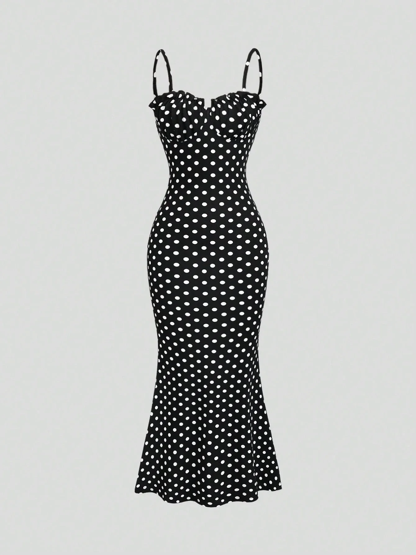 Black White Polka Dot Spaghetti Strap Backless Mermaid Maxi Dress Women Spring Summer Casual
Black White Polka Dot Spaghetti Strap Backless Mermaid Maxi Dress Women Spring Summer Casual