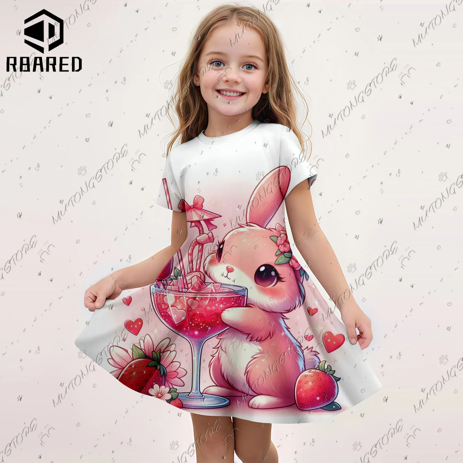 2024 Summer New Children Original Short Sleeve Dress Cute Rabbit 3D Print Clothes Girls Party Clothing Kids Skirt Nightgown
2024 Summer New Children Original Short Sleeve Dress Cute Rabbit 3D Print Clothes Girls Party Clothing Kids Skirt Nightgown