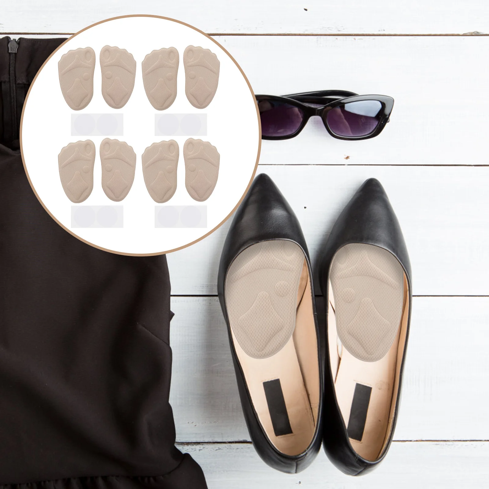 8Pcs Foot Cushions Forefoot Pads Soft Elastic Breathable Mesh Design Pain Relief Shoe Half Insoles Front Palm Pads Invisible
8Pcs Foot Cushions Forefoot Pads Soft Elastic Breathable Mesh Design Pain Relief Shoe Half Insoles Front Palm Pads Invisible