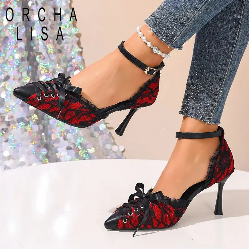 ORCHA LISA Fashion Sexy Women Sandals Pointed Toe 8cm Stiletto Block Heels Buckle Strap Bowknot Extended Size 43 44 45 Dating
ORCHA LISA Fashion Sexy Women Sandals Pointed Toe 8cm Stiletto Block Heels Buckle Strap Bowknot Extended Size 43 44 45 Dating