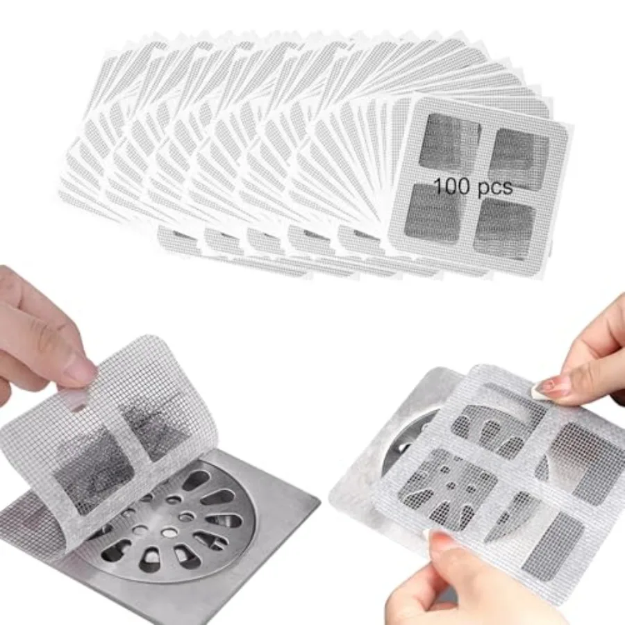 Disposable Hair Drain Stickers, 100 PCS Floor Drain Sticker, Disposable Shower Drain Cover Hair Catcher Shower Drain Mesh Stick
Disposable Hair Drain Stickers, 100 PCS Floor Drain Sticker, Disposable Shower Drain Cover Hair Catcher Shower Drain Mesh Stick
