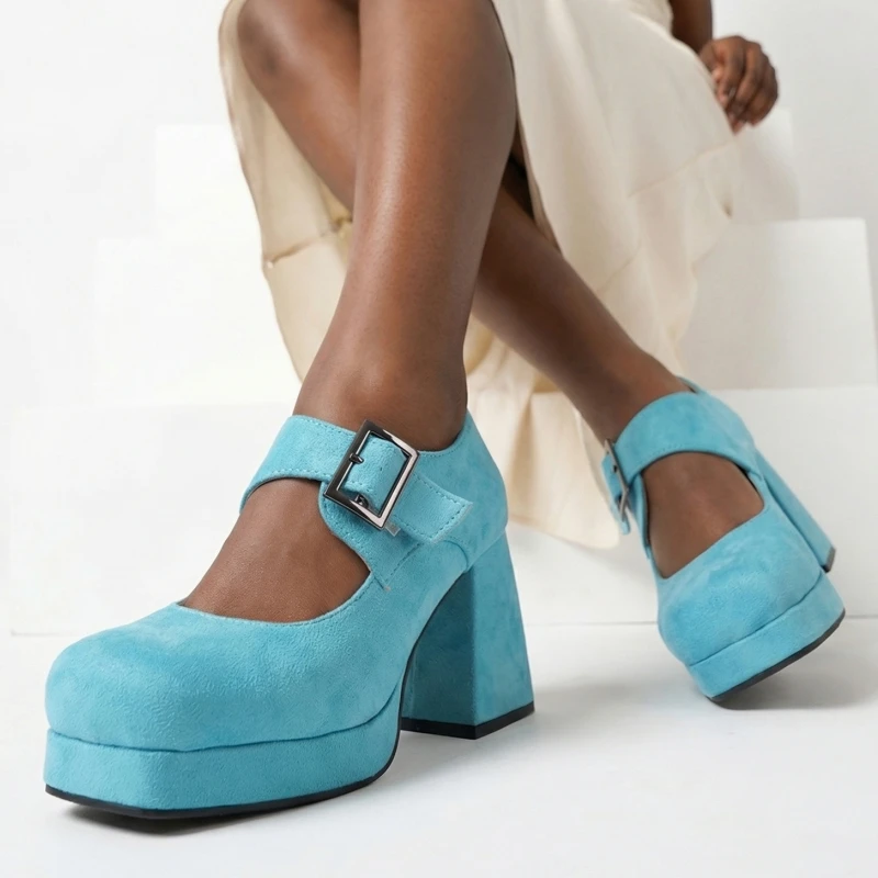 Women's Platform High Heels Pumps Shoes Big Size 48 Pink Blue beige black Block Heeled Wedding Office Shoes Ladies Mary Janes
Women's Platform High Heels Pumps Shoes Big Size 48 Pink Blue beige black Block Heeled Wedding Office Shoes Ladies Mary Janes