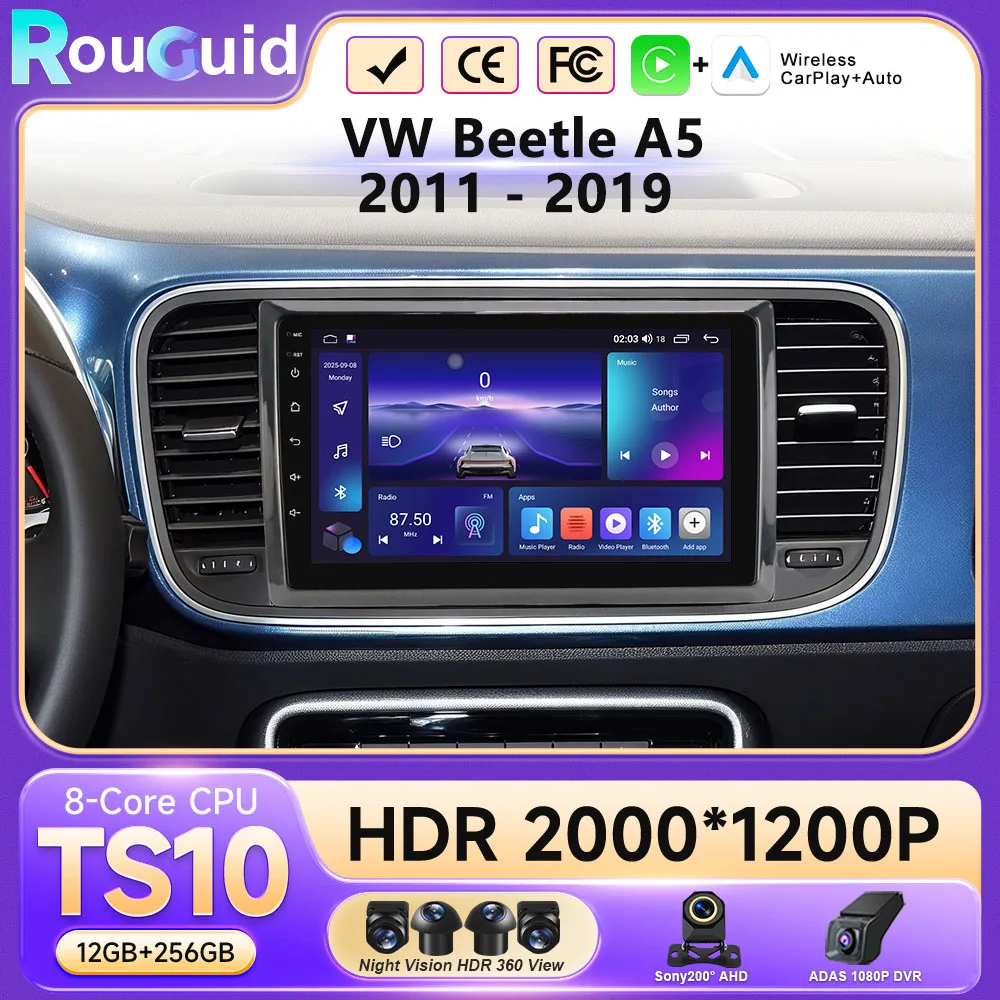 Автомобильный мультимедийный плеер для Volkswagen Beetle II A5 2011-2019, Android 16, автомагнитола, Carplay, GPS-навигация, стереосистема, QLED, DVD
Автомобильный мультимедийный плеер для Volkswagen Beetle II A5 2011-2019, Android 16, автомагнитола, Carplay, GPS-навигация, стереосистема, QLED, DVD