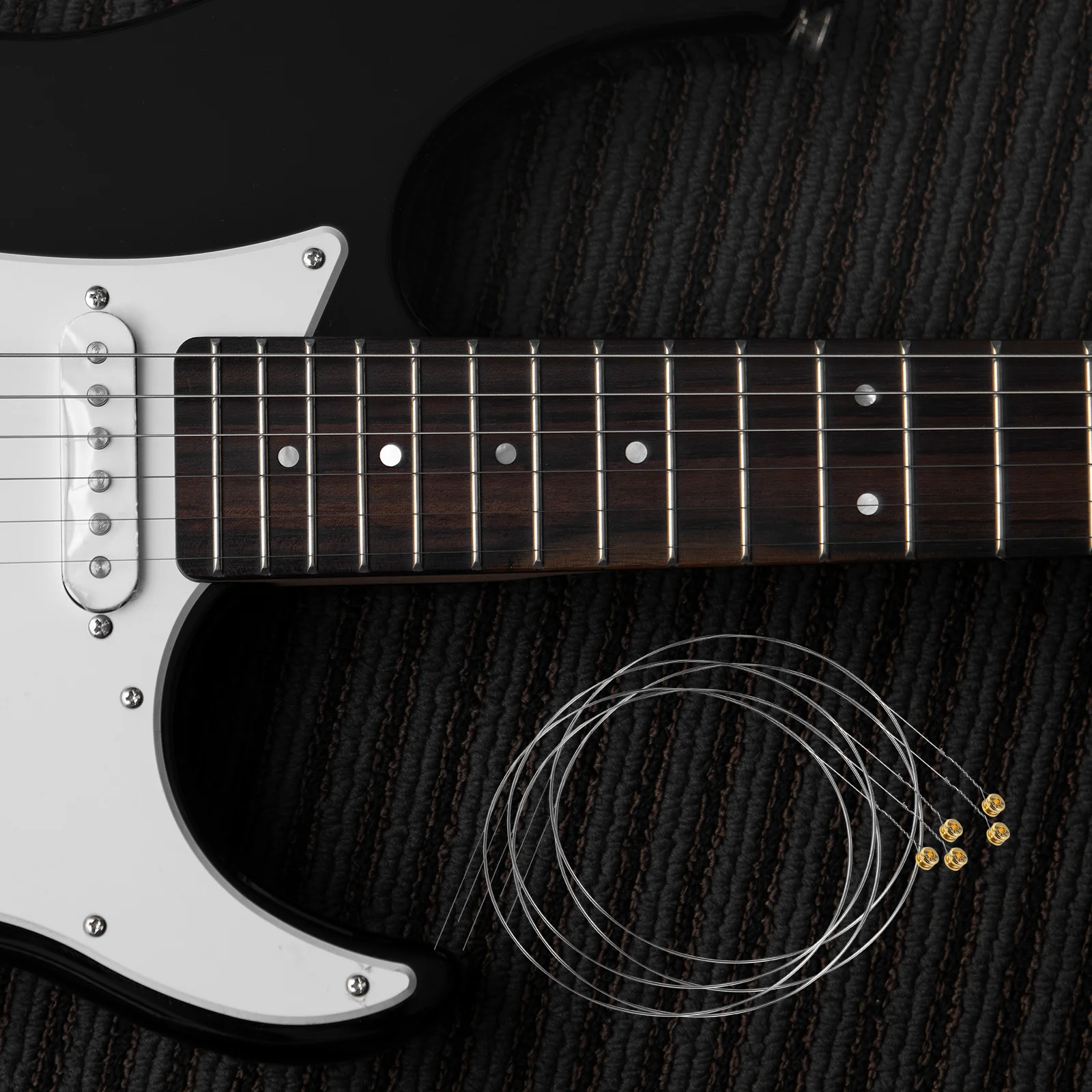 5pcs Electric Guitar Strings Steel Acoustic Guitar String Repair Set Smooth Playability Precise Tuning For Live Performance