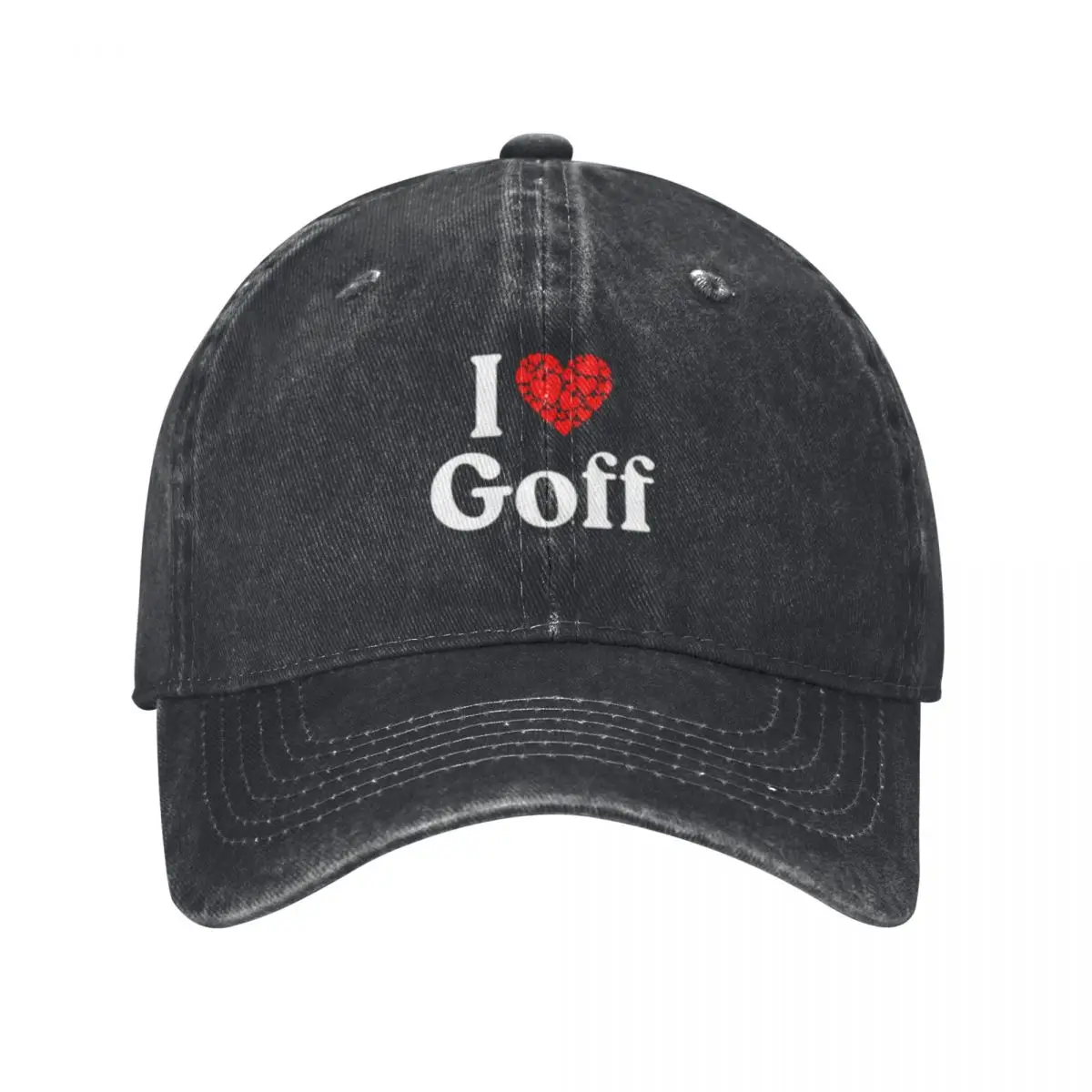 Goff Heart - I Love Goff Baseball Caps Vintage Denim Washed Headwear Unisex Style Outdoor Running Hats
Goff Heart - I Love Goff Baseball Caps Vintage Denim Washed Headwear Unisex Style Outdoor Running Hats