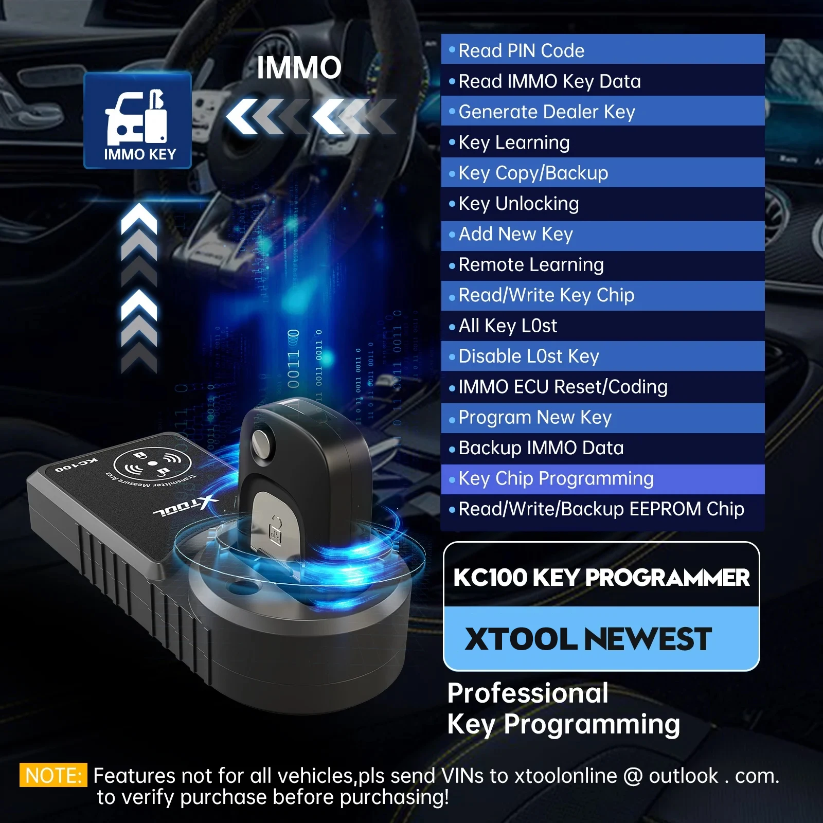 XTOOL KC100 IMMO MQB Key Matching Tool Key Programmer Work With X100PAD3 X100MAX D8 D9 For VW 4& 5th For BMW CAS1-CAS3 For Skoda
XTOOL KC100 IMMO MQB Key Matching Tool Key Programmer Work With X100PAD3 X100MAX D8 D9 For VW 4& 5th For BMW CAS1-CAS3 For Skoda