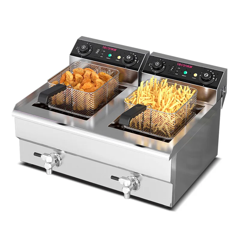 Electric fryer Single cylinder commercial fryer Fried potato tower machine Chicken chops French fries Thickened double cylinder
Electric fryer Single cylinder commercial fryer Fried potato tower machine Chicken chops French fries Thickened double cylinder