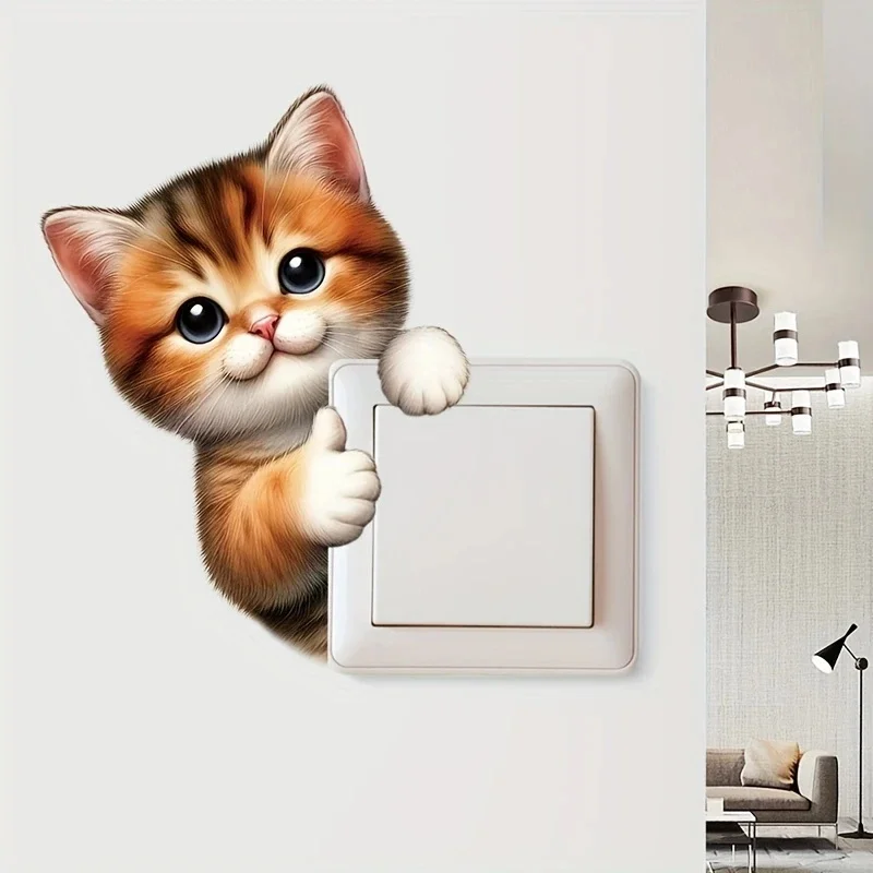 MT1389# Adorable Yellow Kitten Light Switch Sticker, Plastic, No Electricity Needed, Adhesive Wall Decor for Home
MT1389# Adorable Yellow Kitten Light Switch Sticker, Plastic, No Electricity Needed, Adhesive Wall Decor for Home