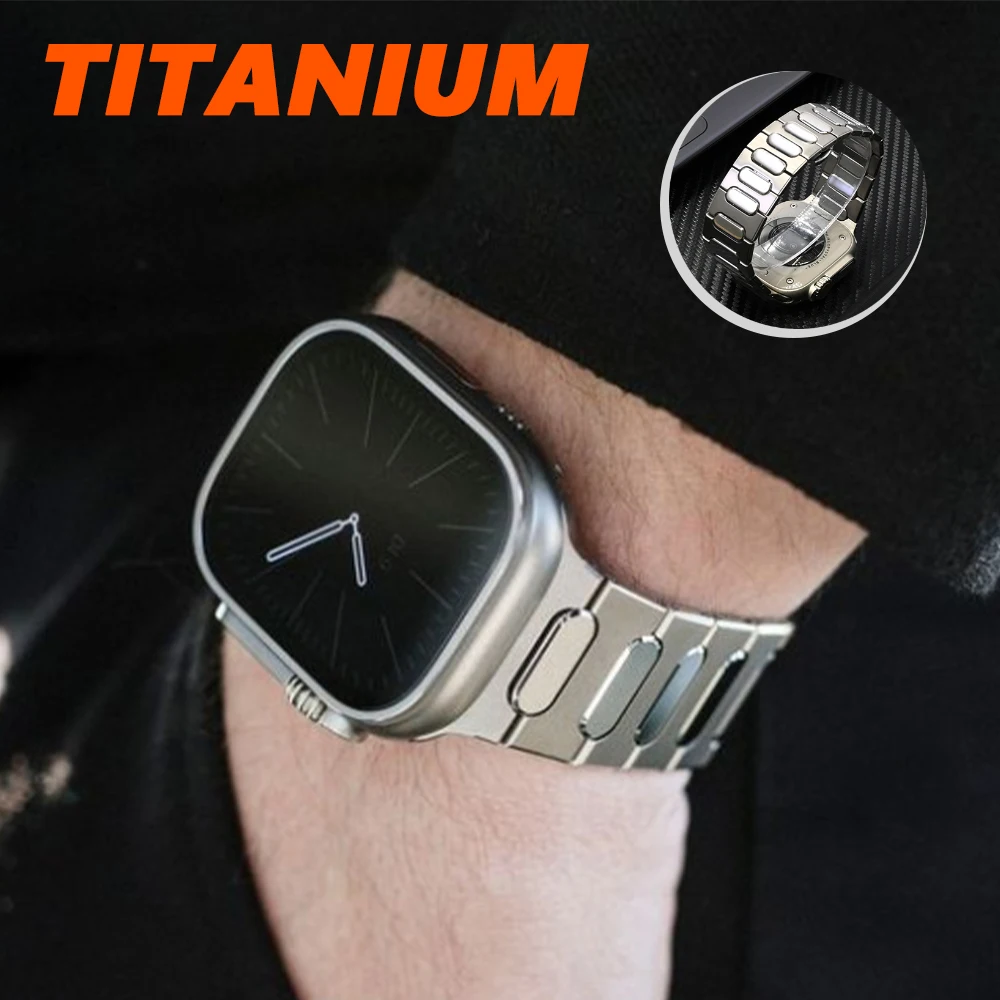 Men Titanium Band for Apple Watch Ultra 2 49mm Strap Luxury Metal Bracelet for IWatch Series 10 46mm 9 7 8 45mm 6 5 SE 4 44mm
Men Titanium Band for Apple Watch Ultra 2 49mm Strap Luxury Metal Bracelet for IWatch Series 10 46mm 9 7 8 45mm 6 5 SE 4 44mm