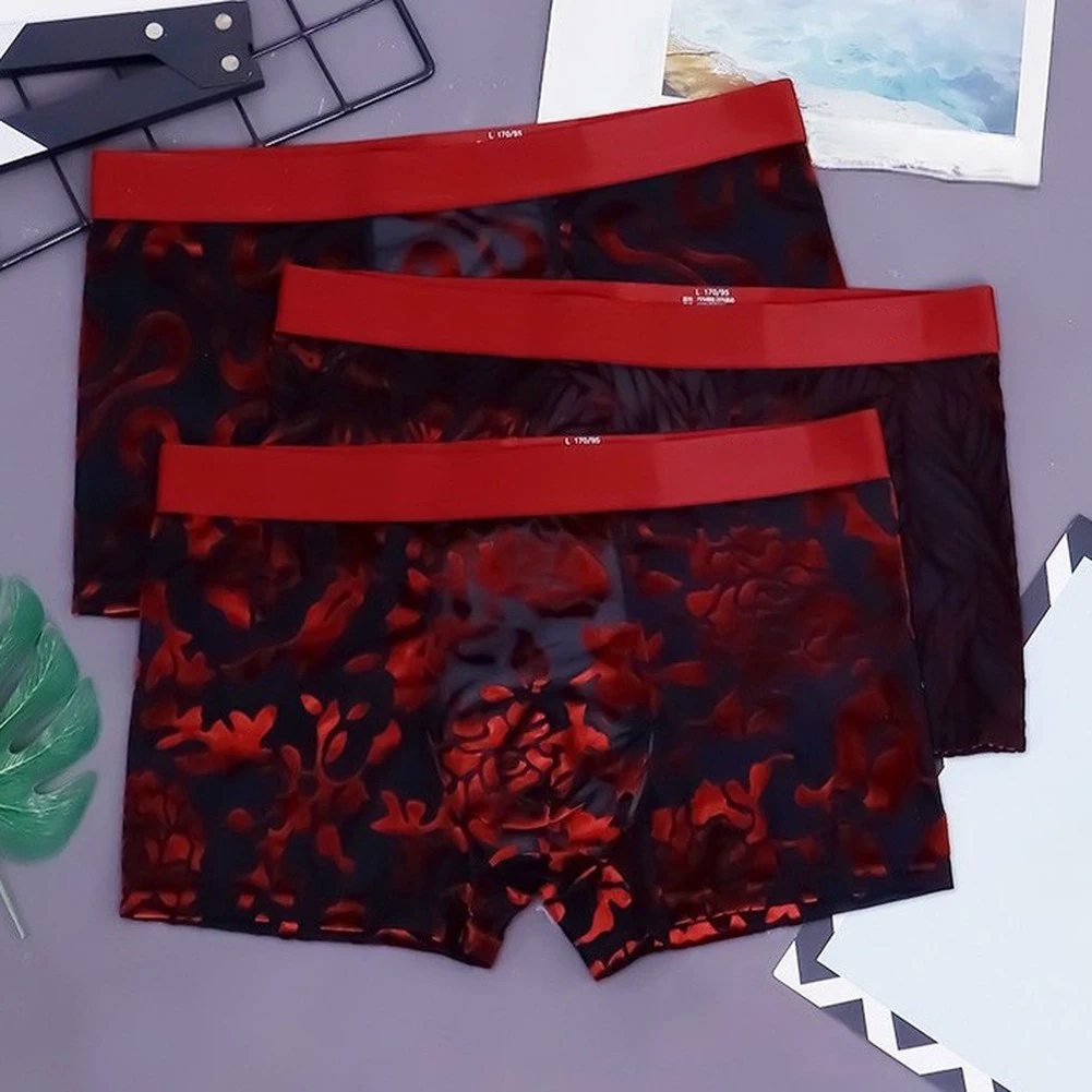 Men Boxer Underwear Velvet Flocked Print Mesh Boxer Shorts Bulge Pouch Underwear Elastic Trunks Underpant
Men Boxer Underwear Velvet Flocked Print Mesh Boxer Shorts Bulge Pouch Underwear Elastic Trunks Underpant