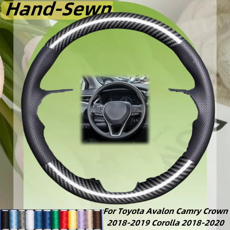 Car Steering Wheel Cover Hand-Sewn Genuine Leather For Toyota Avalon Camry Crown 2018-2019 Corolla 2018-2020 Accessories
Car Steering Wheel Cover Hand-Sewn Genuine Leather For Toyota Avalon Camry Crown 2018-2019 Corolla 2018-2020 Accessories
