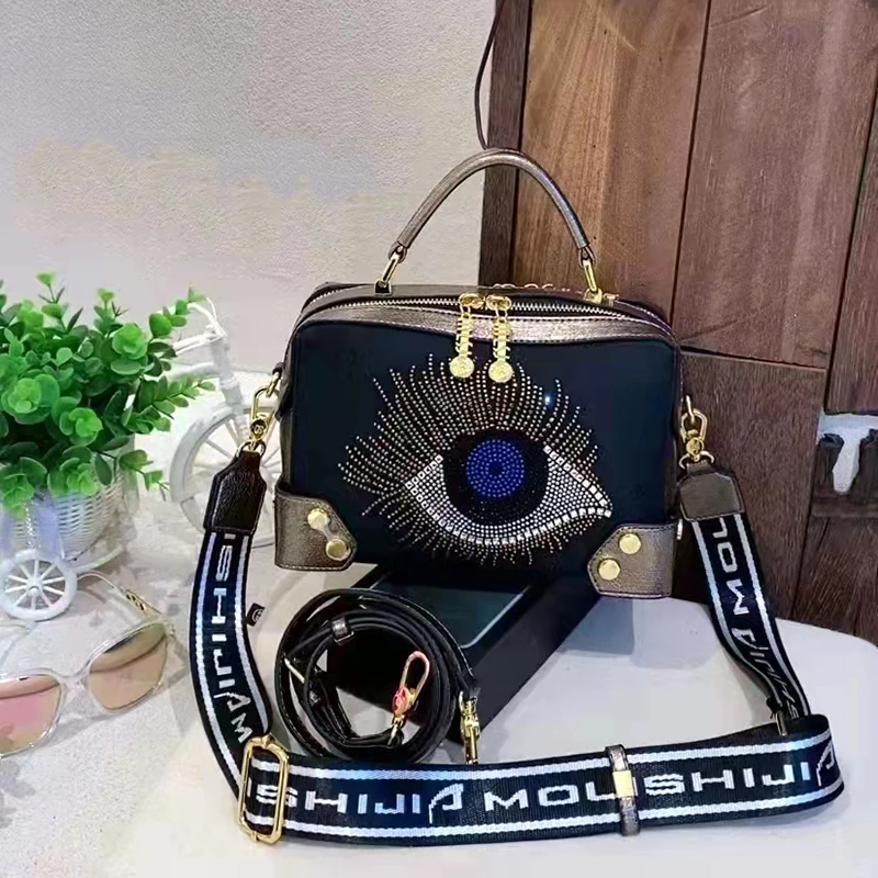 Genuine Leather Tote Bag for Women Shoulder Bolso Monster's Eye Handbag Female Small Crossbody Top-handle Sac
Genuine Leather Tote Bag for Women Shoulder Bolso Monster's Eye Handbag Female Small Crossbody Top-handle Sac