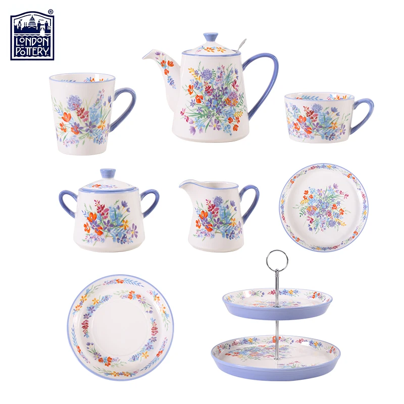 Лондонская керамика, полная керамическая посуда, портативный набор столовых приборов, тарелки, набор обеденного стола, чайник, кружка, миска, посуда для кухни
Лондонская керамика, полная керамическая посуда, портативный набор столовых приборов, тарелки, набор обеденного стола, чайник, кружка, миска, посуда для кухни